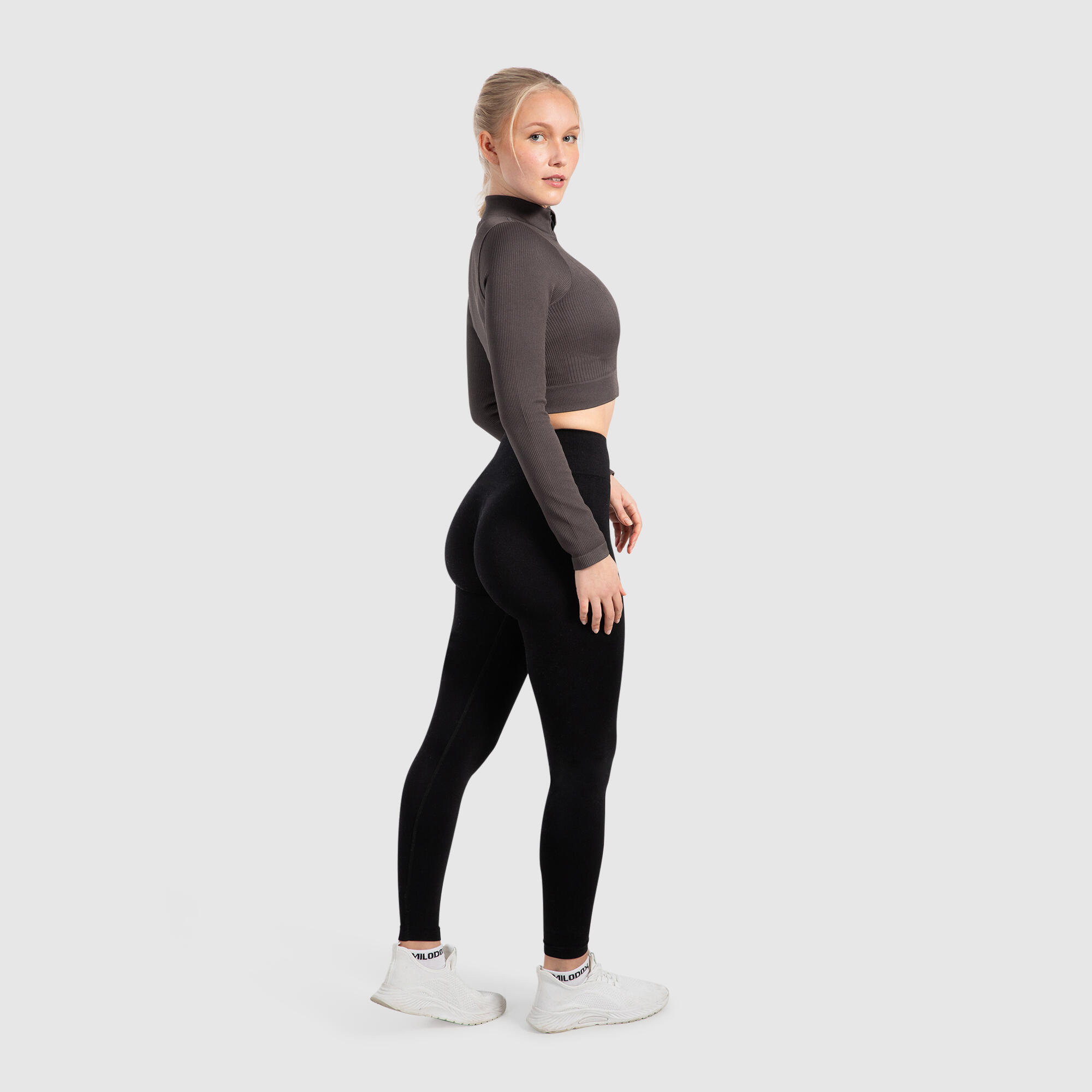 Damen Trainingsjacke Kompressionsjacke Zeya Dunkelgrau 3/6