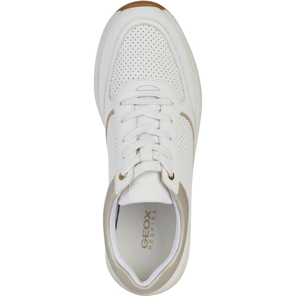 Womens/Ladies Cristael Trainers (White/Gold) 3/4