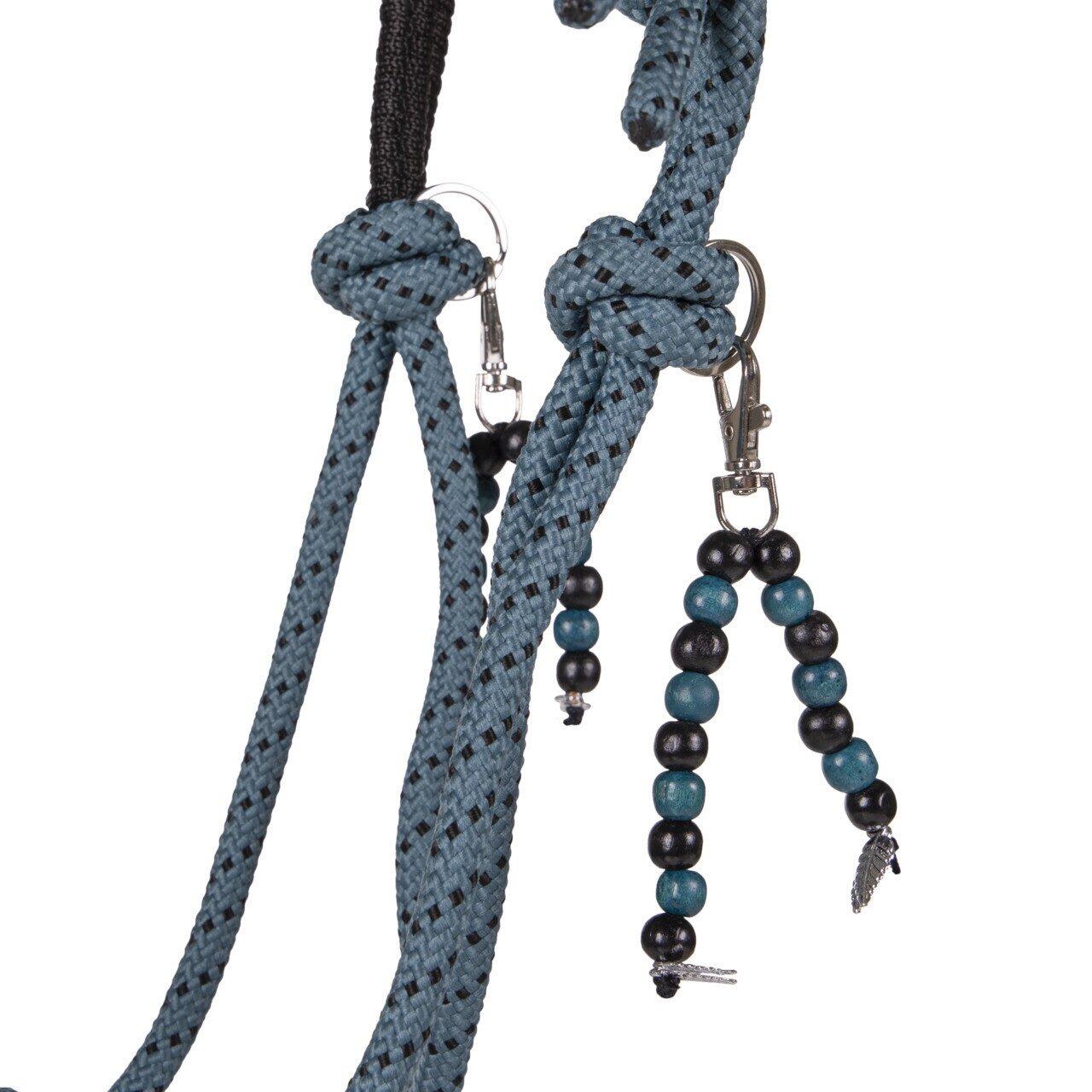 QHP Touwhalster & Neckrope  Liberty - Petrol (Shetland) 3/3