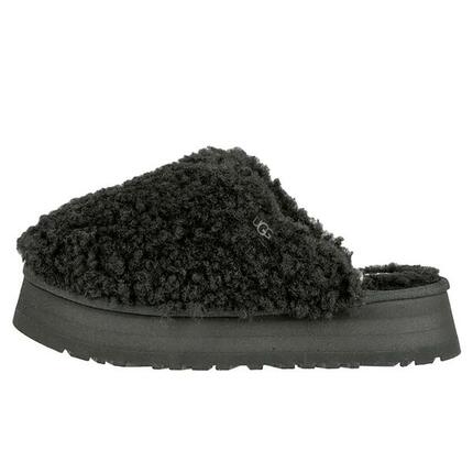 Pantoufles Ugg Australian Maxi Curly Platform Noires Femme