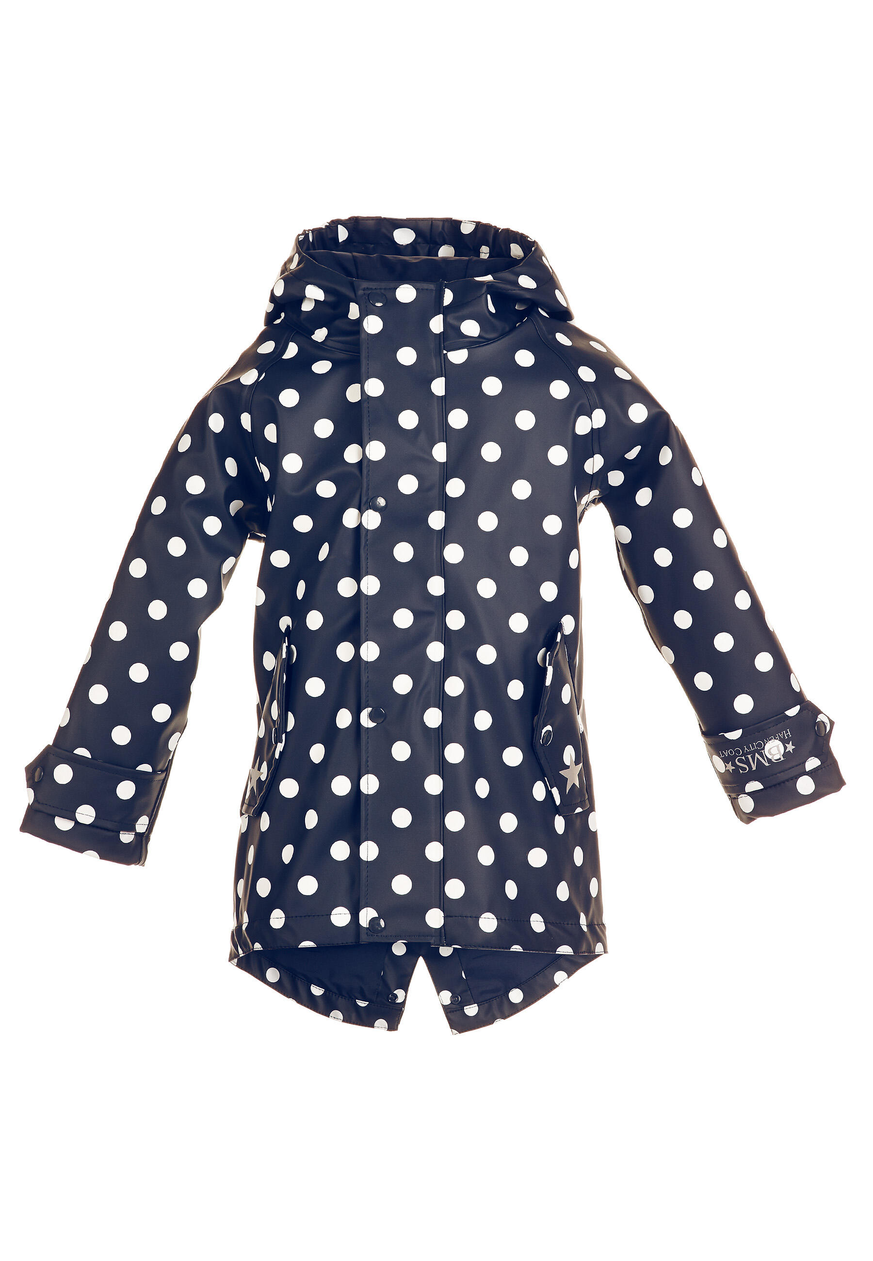 BMS Regenmantel für Kinder - rot mit Polka Dots 3/3