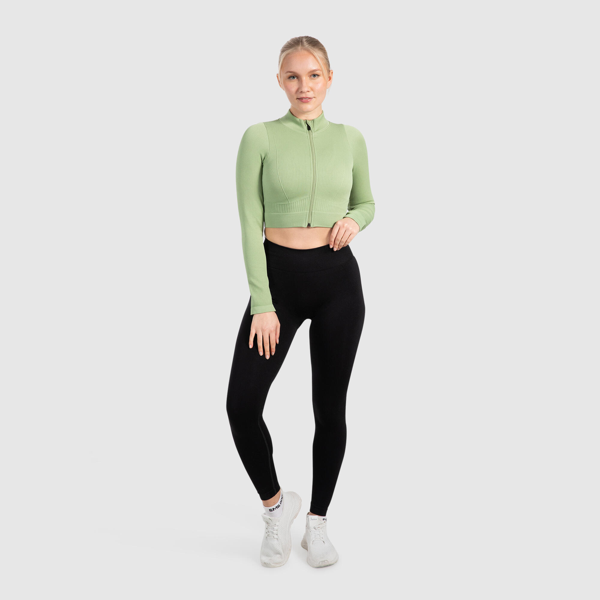 Damen Trainingsjacke Kompressionsjacke Zeya Grün 3/6