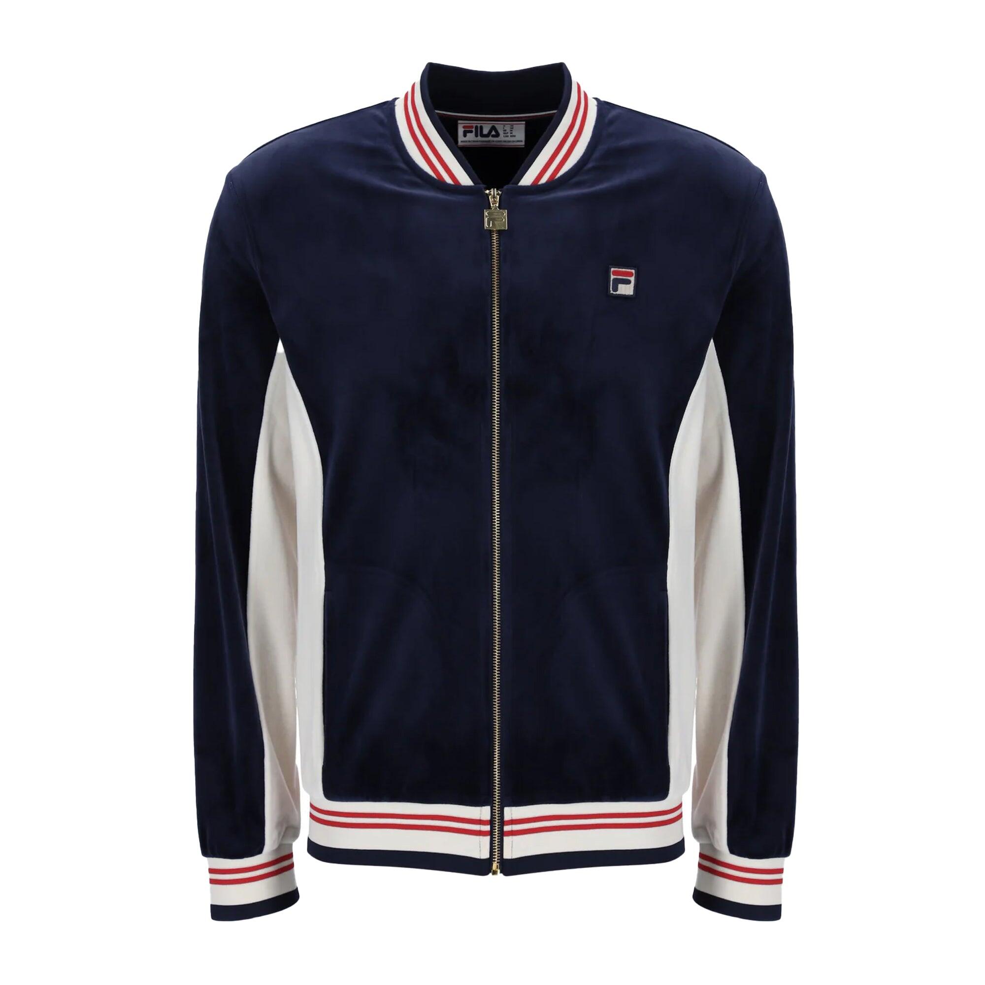 Fila Miguel Velour Archive Baseball Track Top Jacket Fila Navy/Gardenia/Fila Red 1/4
