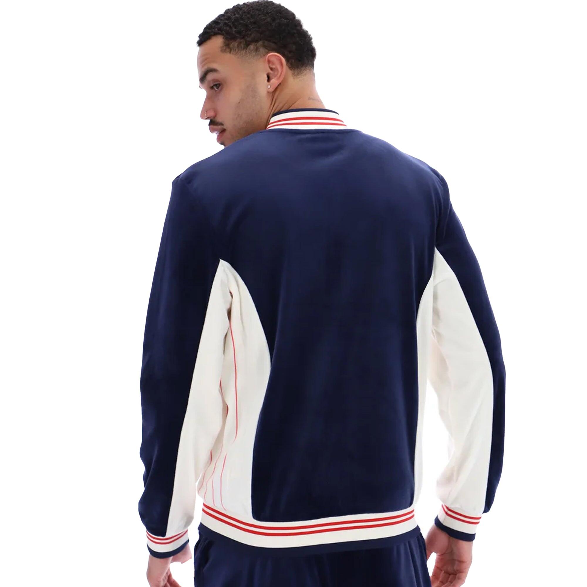 Fila Miguel Velour Archive Baseball Track Top Jacket Fila Navy/Gardenia/Fila Red 4/4