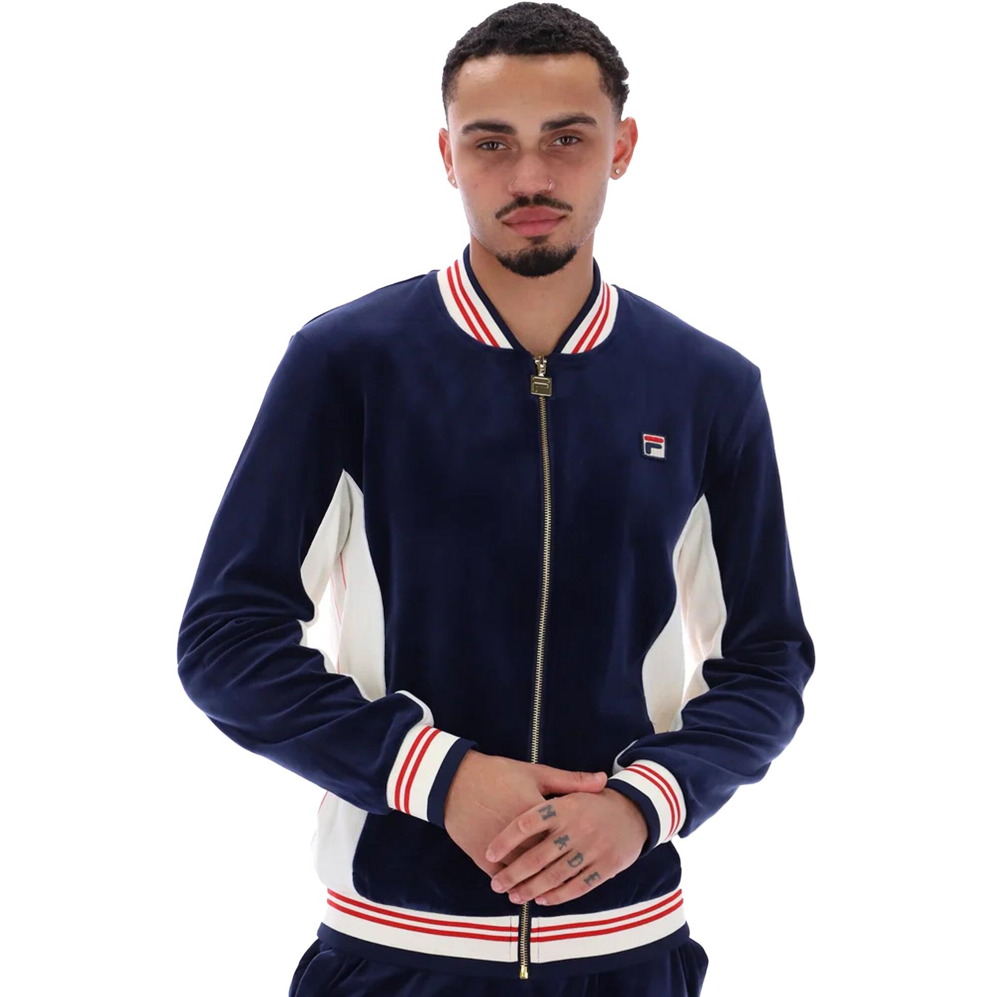 Fila Miguel Velour Archive Baseball Track Top Jacket Fila Navy/Gardenia/Fila Red 2/4