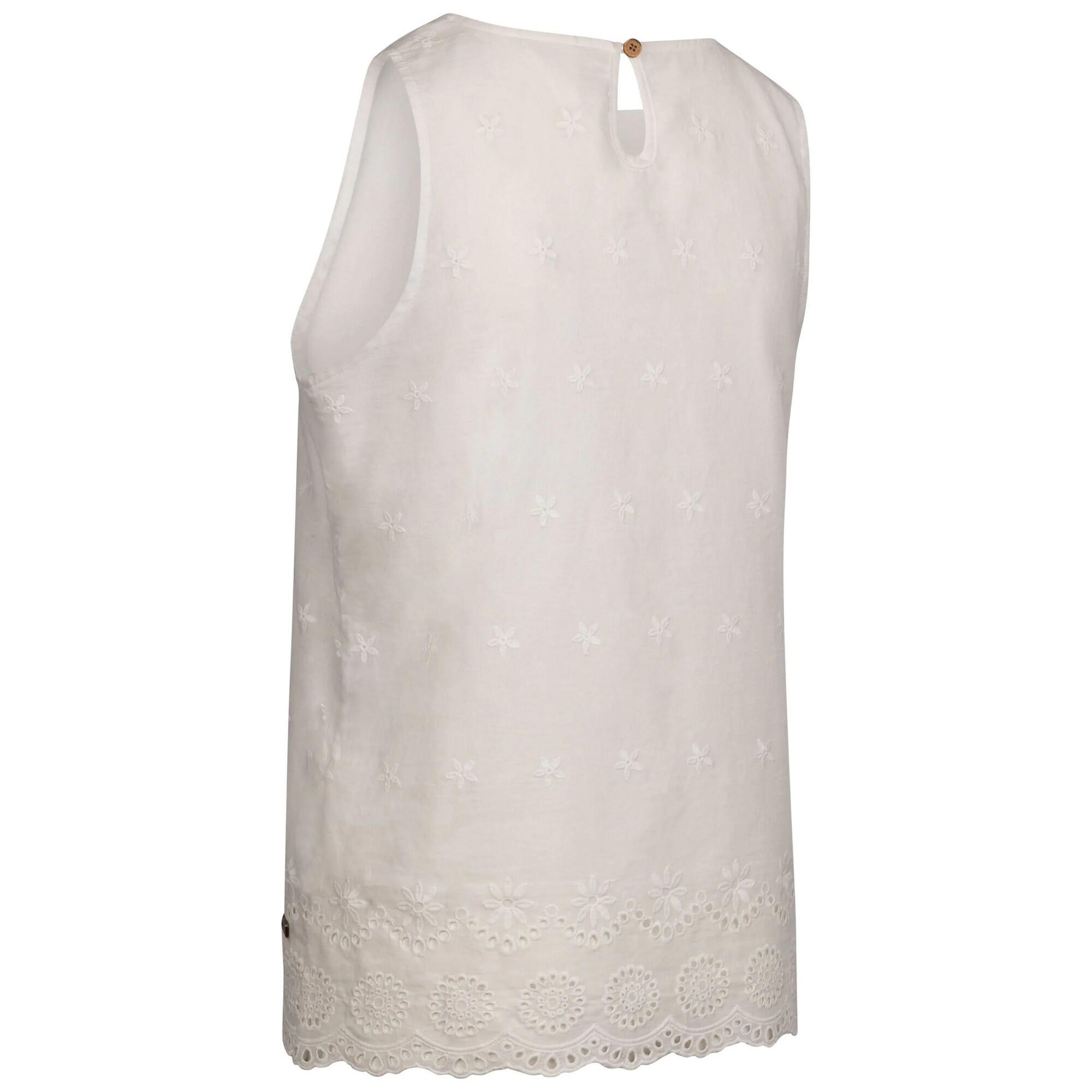 Dames Zadie mouwloze casual top (Wit) 2/3