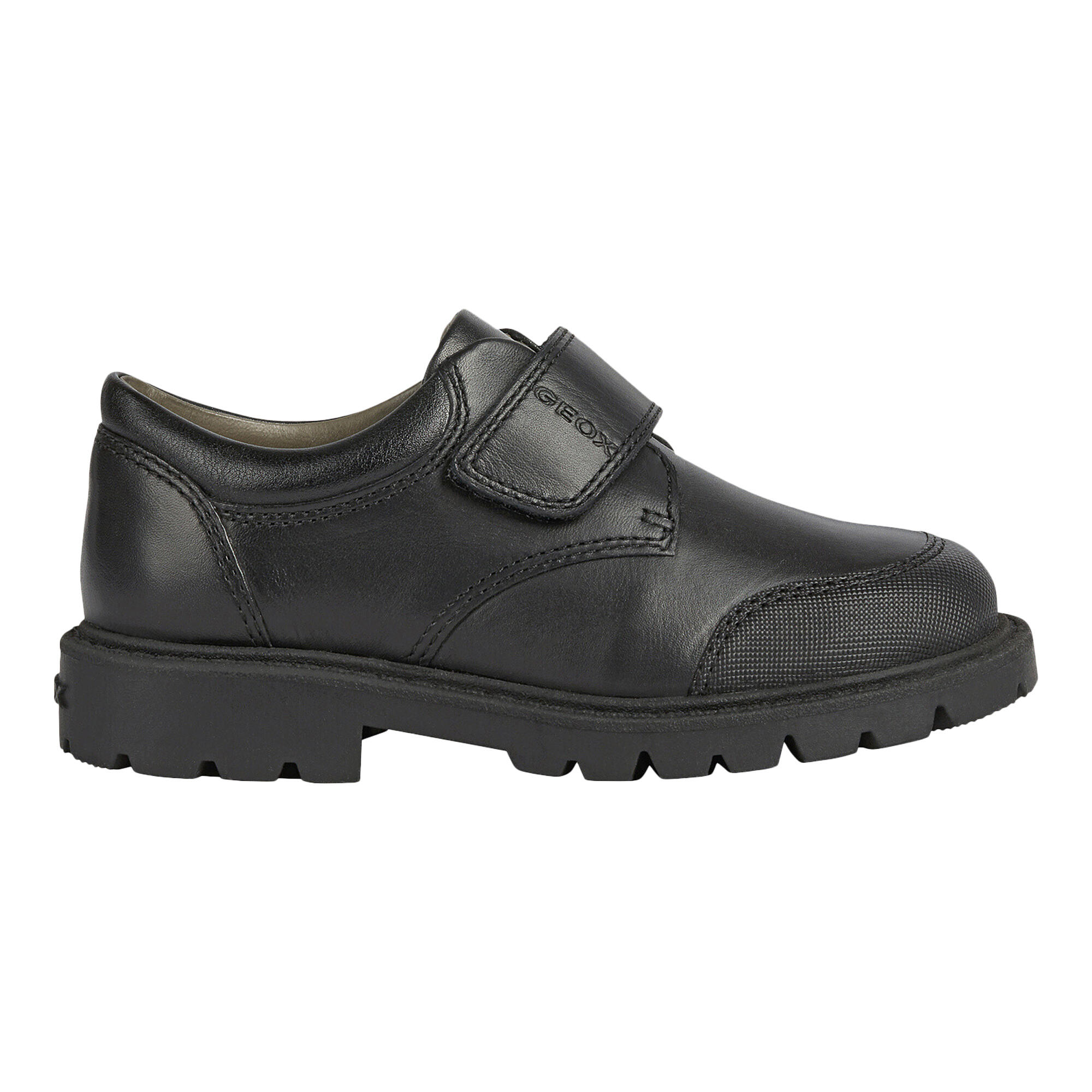 Boys Shaylax Leather School Shoes (Black) 2/4