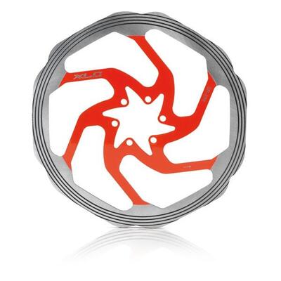 XLC Bremsscheibe BR-X58 Ø180/1,8mm silber/rot CNC Reibring, 162g