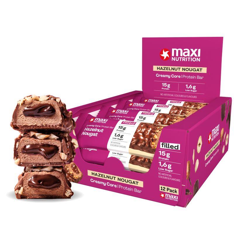 MAXINUTRITION Creamy Core Bar Hazelnut Nougat x 12 Bars
