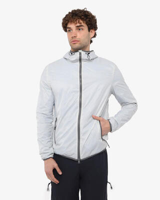 giacca piombo e navy da uomo in mat. sintetico da fitness