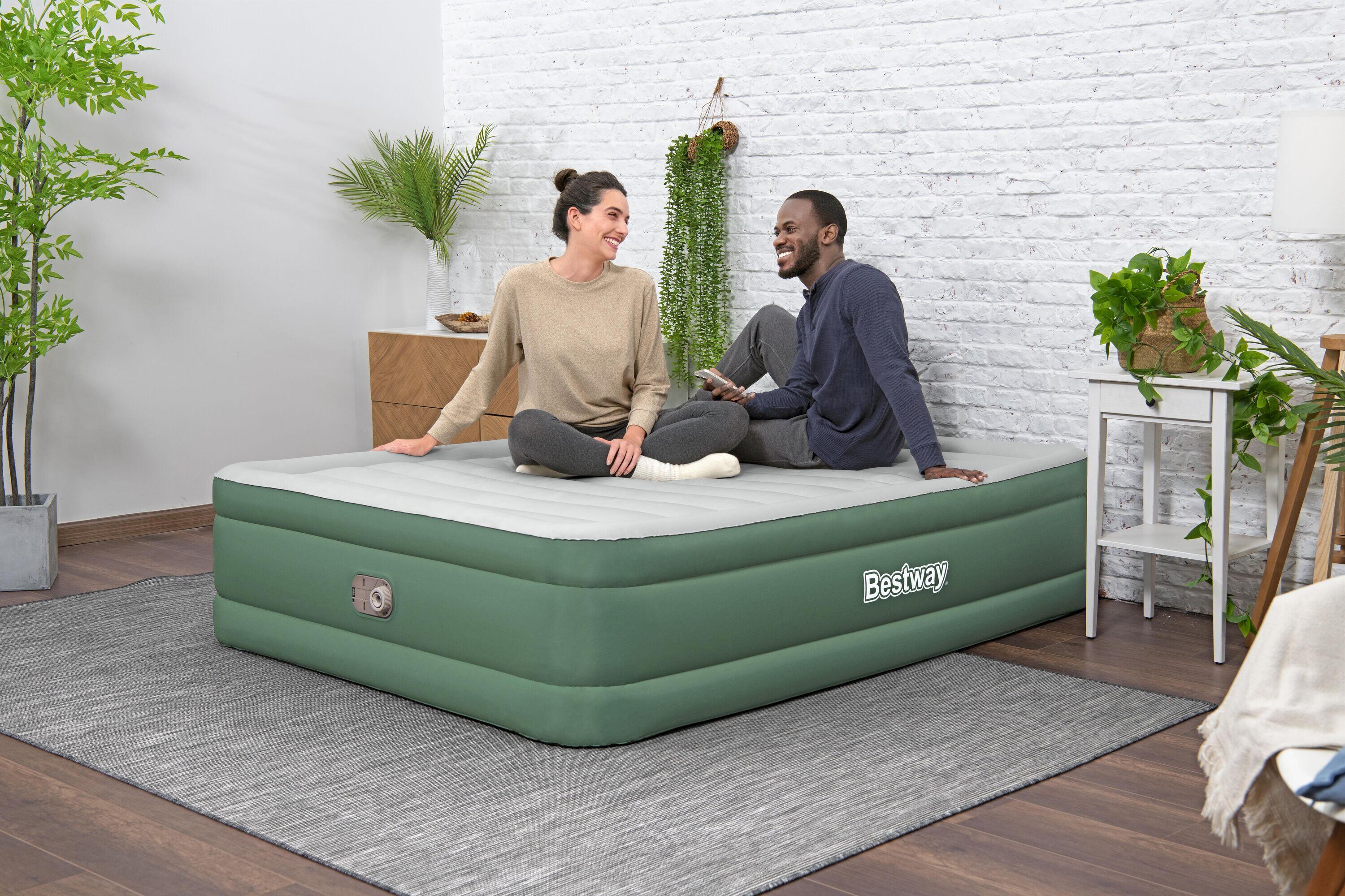 Bestway Toughlite TPU-Doppelluftbett mit  integrierter Elektropumpe 203x152x46cm 6/7