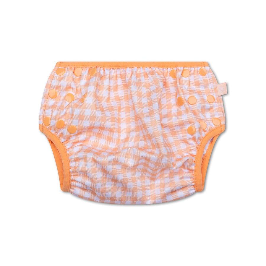 Swim Essentials Swim Diaper - Orange/white - Sunset Grid 1/1