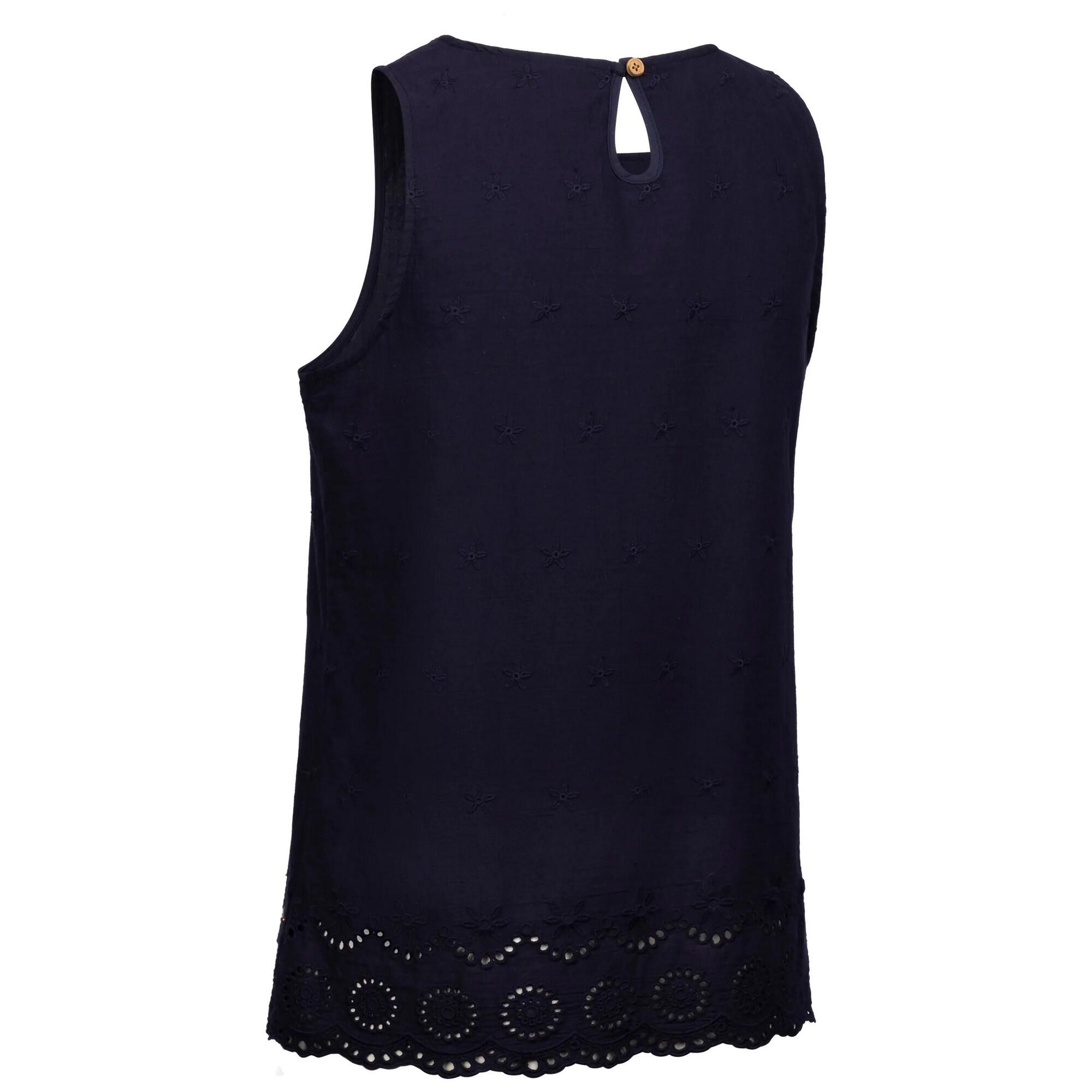 Womens/Ladies Zadie Sleeveless Casual Top (Navy) 2/3