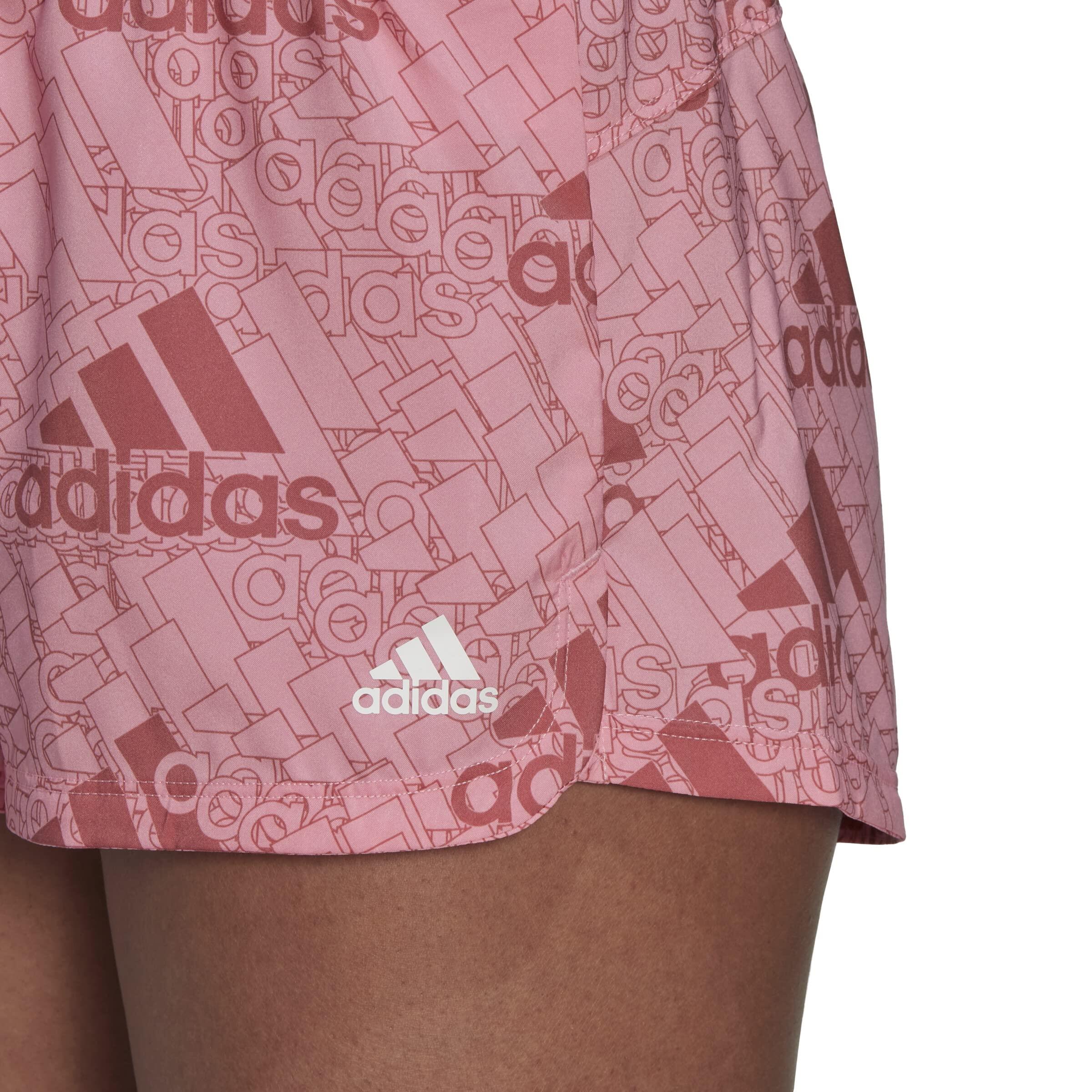 Pantaloncini Adidas W Bluvq3 PCR per Donna, Rosso/Rosso Margherita, Taglia XS 4/5