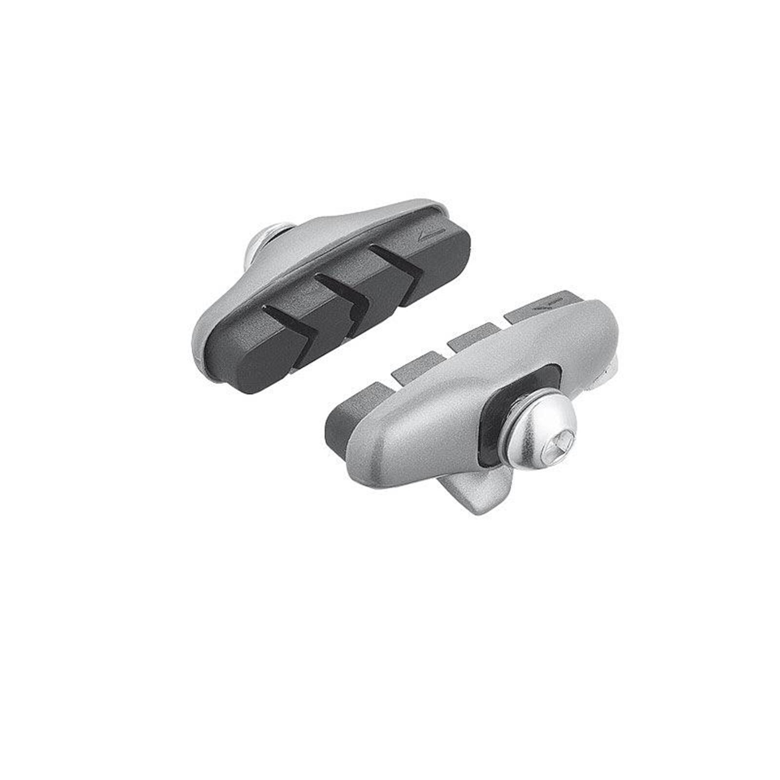 PORTE PATIN FREIN ROUTE A CARTOUCHE FIBRAX TYPE SHIMANO ALU 55mm  1 Paire Gomme Pour Jante Carbone