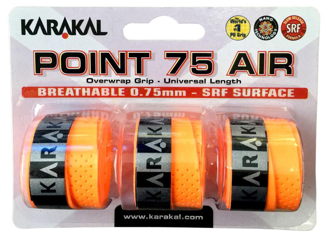 Karakal Point 75 Air Overwrap Grip X3 Org 1/1