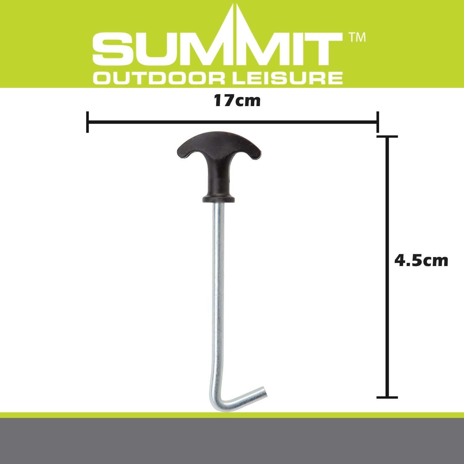 Tent Peg Extractor For Shelter Securely Tie Down 4.5cm x 17cm Silver X 1 2/7
