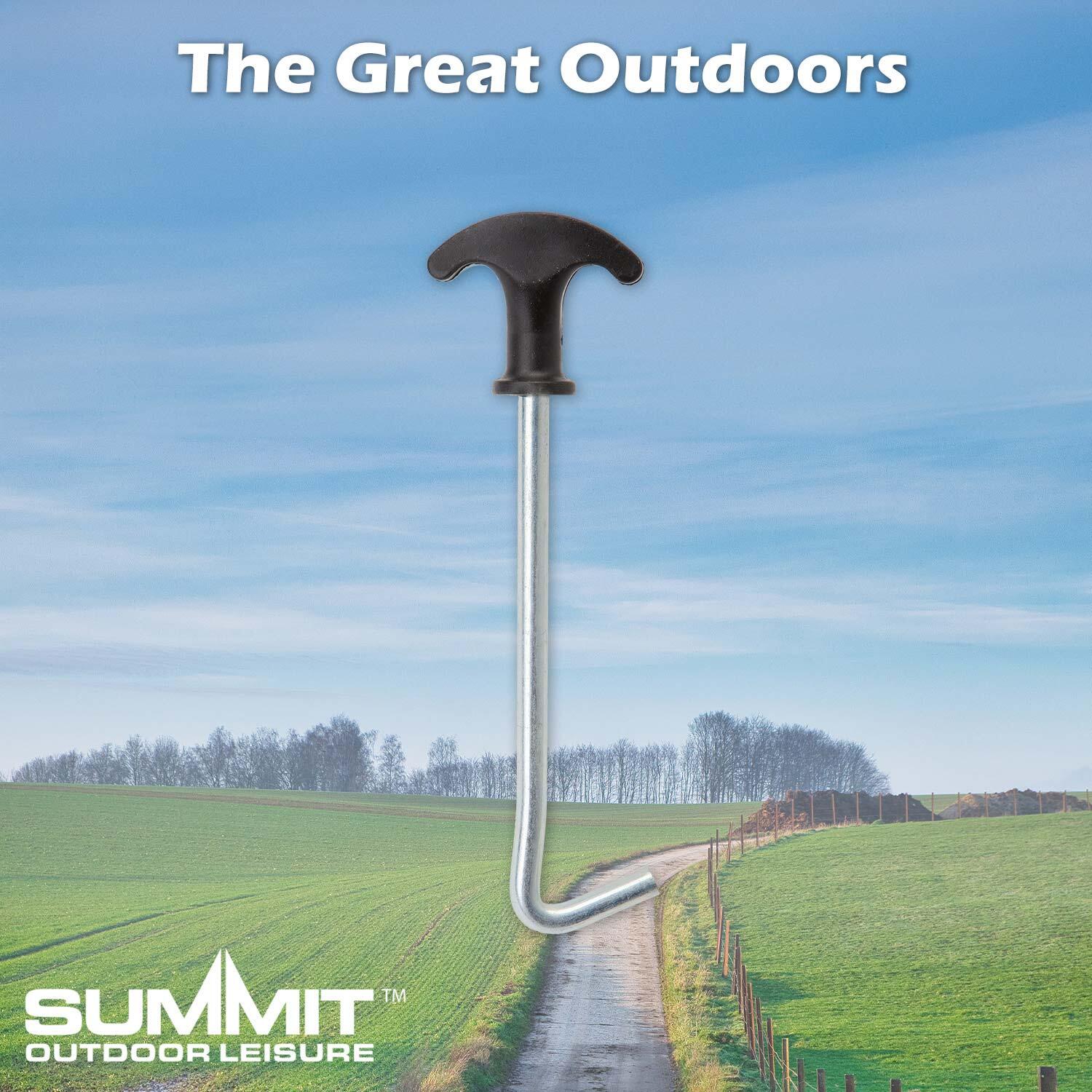 Tent Peg Extractor For Shelter Securely Tie Down 4.5cm x 17cm Silver X 1 7/7