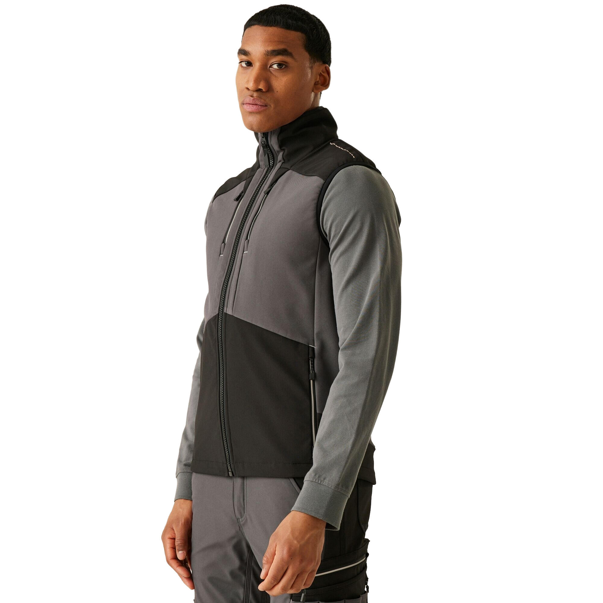 REGATTA Mens 3 Layer Softshell Body Warmer (Slate Grey/Black)
