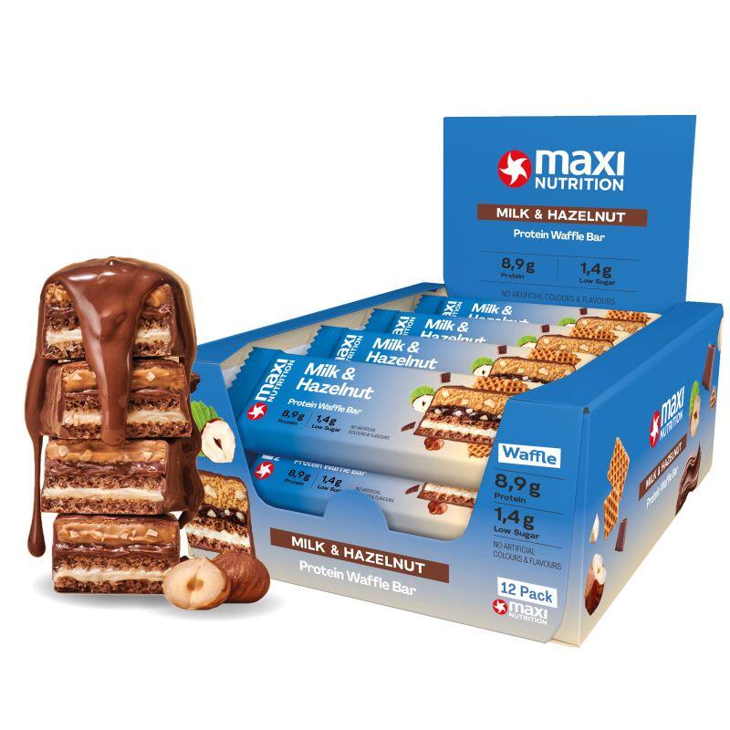 Milky Waffle Protein Bars Milk & Hazelnut 12 x Bars 1/1