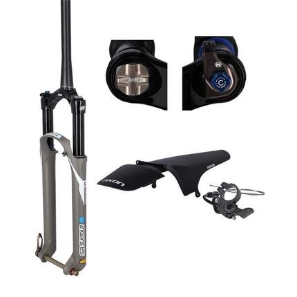 SR Suntour Federgabel SF20AXON34Elite EQ Boost RLRC 29 Zoll grau Team Taper A...