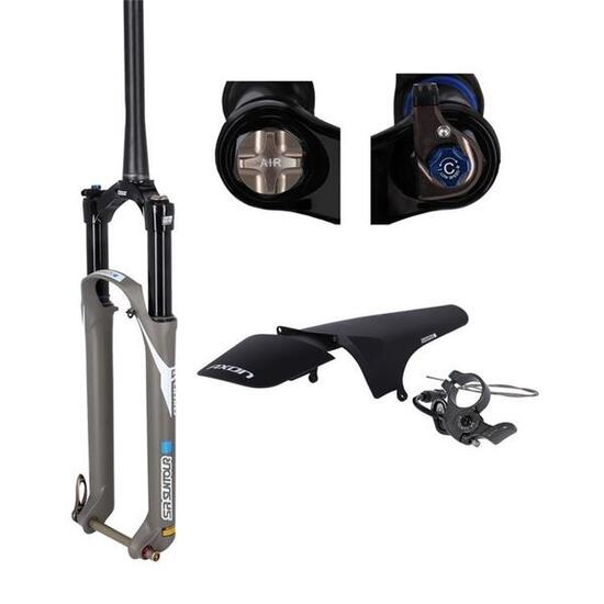 SR Suntour Federgabel SF20AXON34Elite EQ Boost RLRC 29 Zoll grau Team Taper A...