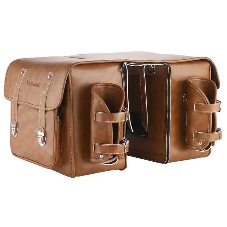 Brown Rear Bicycle Rack Storage Bag
