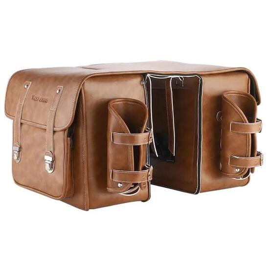 Sacoche de rangement de porte-bagages arrière de vélo - Marron