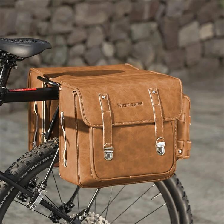 Bolsa de almacenamiento para portaequipajes trasero de bicicleta  - Marrón 2/7