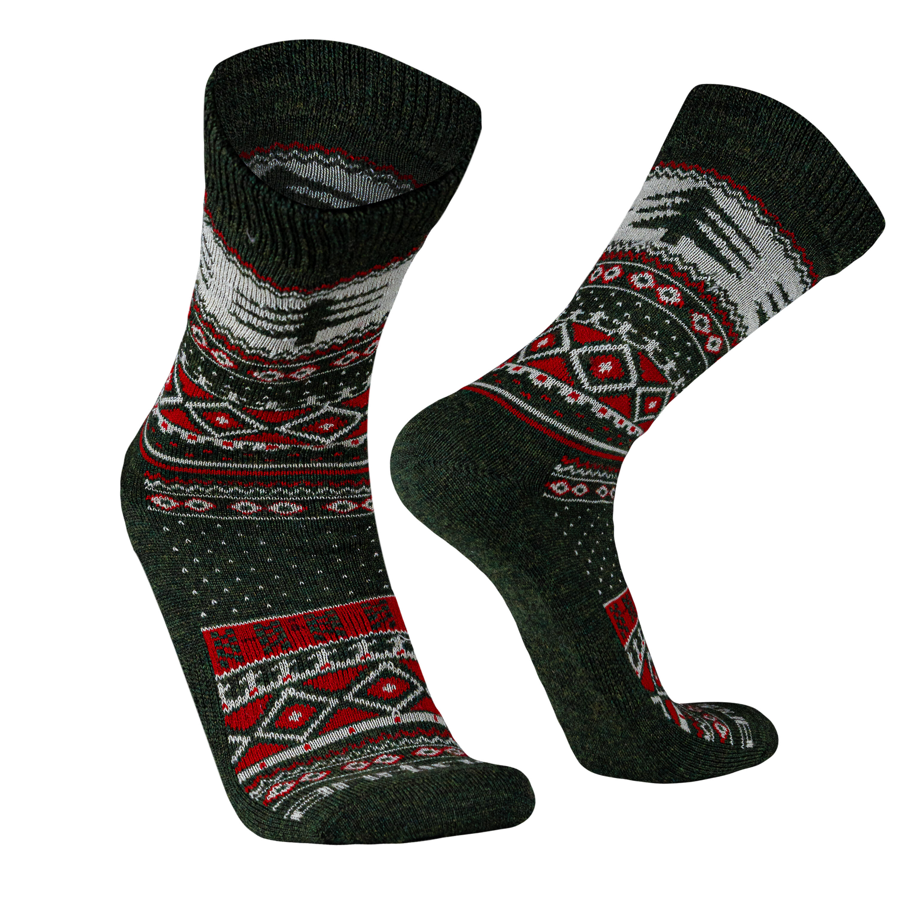 ANDINA OUTDOORS Thermo-Weihnachtssocken aus Alpaka- und Merinowolle für Damen und Herren