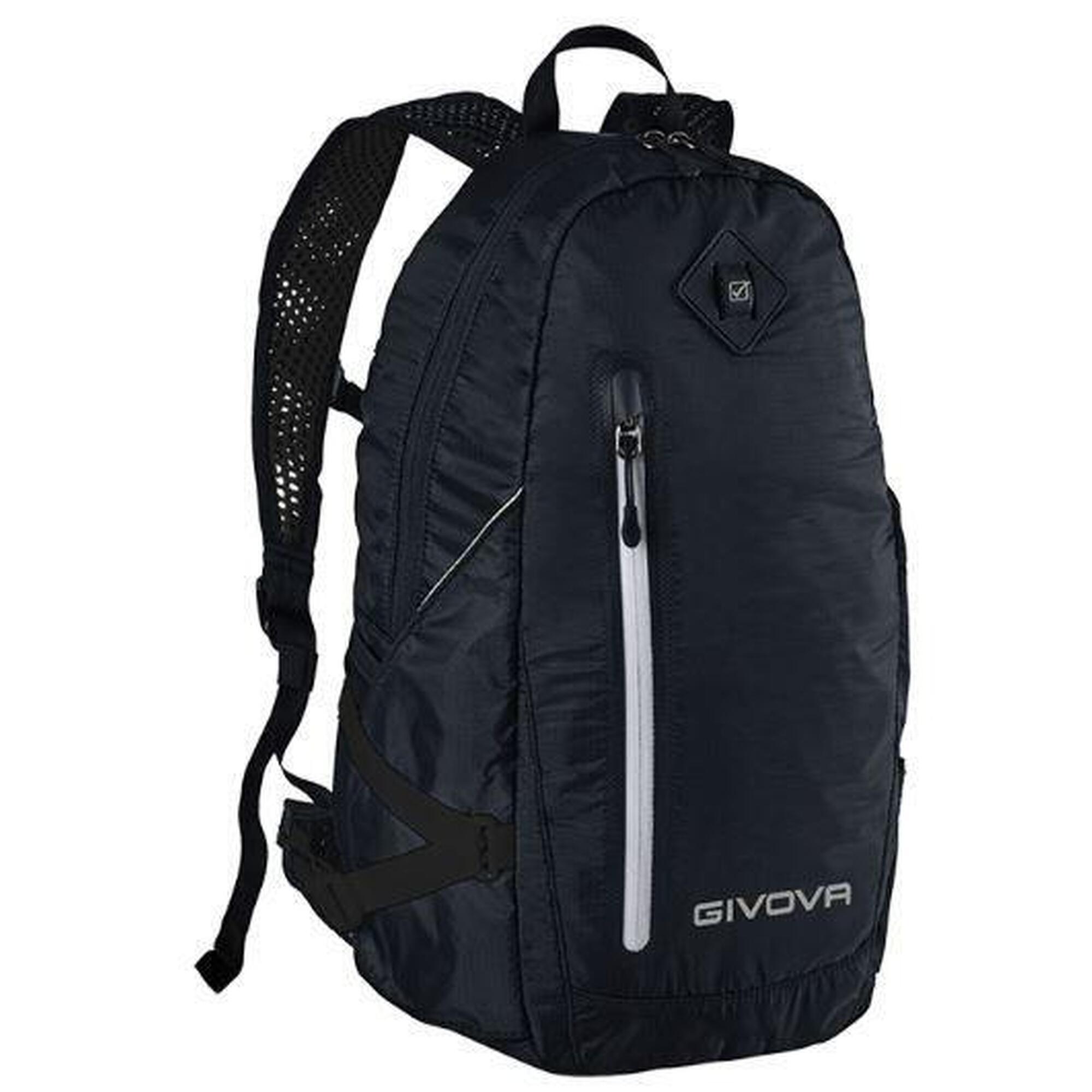 Sac à Dos De Badminton Imperméable – Grand Compartiment Chaussures, Tissu Oxford, Bandes Réfléchissantes – Noir/gris/bleu