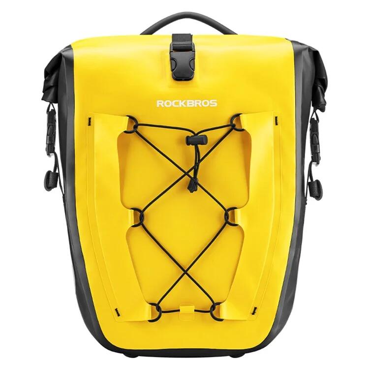Rockbros - Sacoche De Vélo Étanche, Pliable Pour Porte-bagages Arrière - Jaune - Sacoche Vélo - Jaune - Decathlon