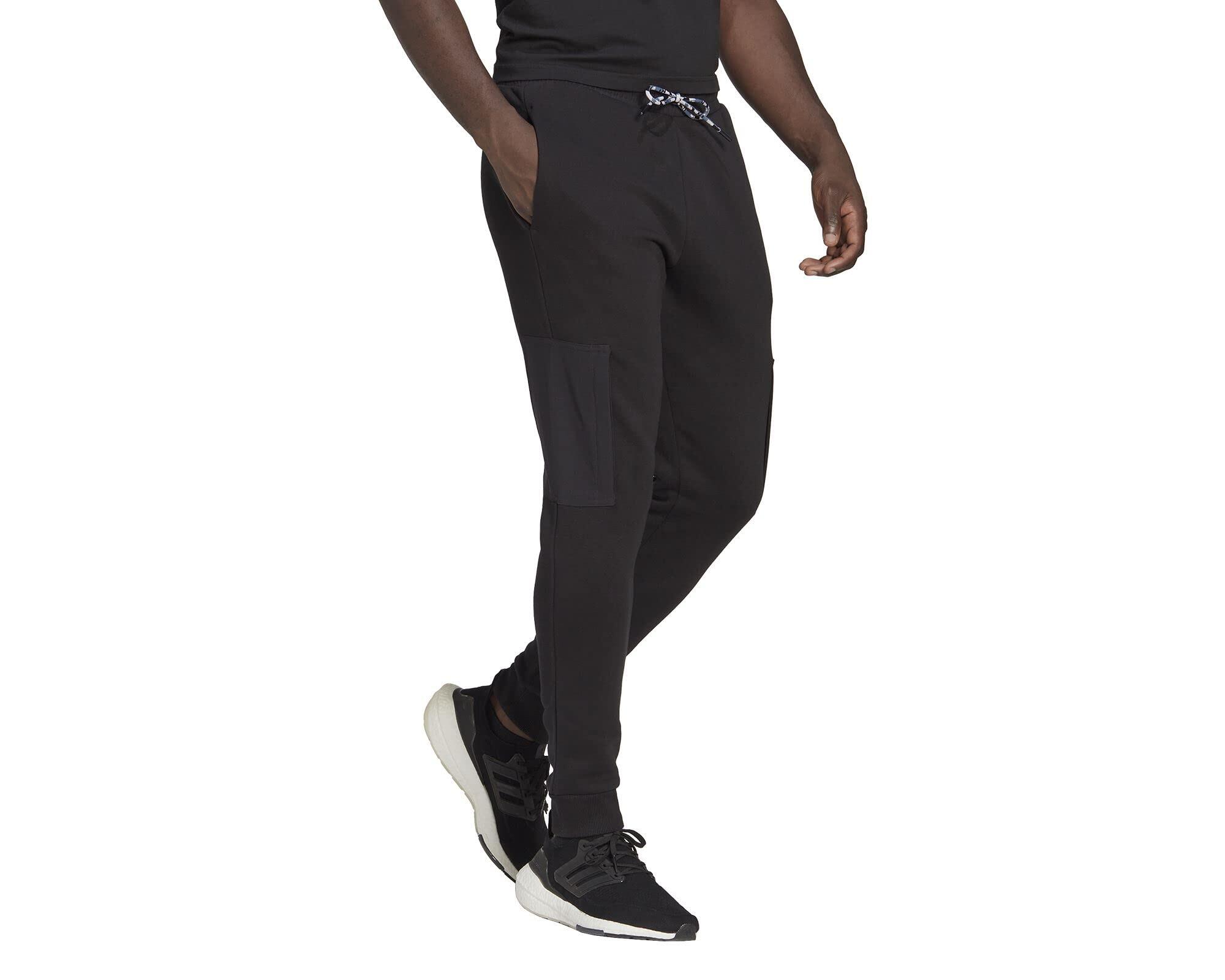 Adidas Q4 Bl Broek Zwart/Seimor - XL Met Elastische Tailleband 2/5