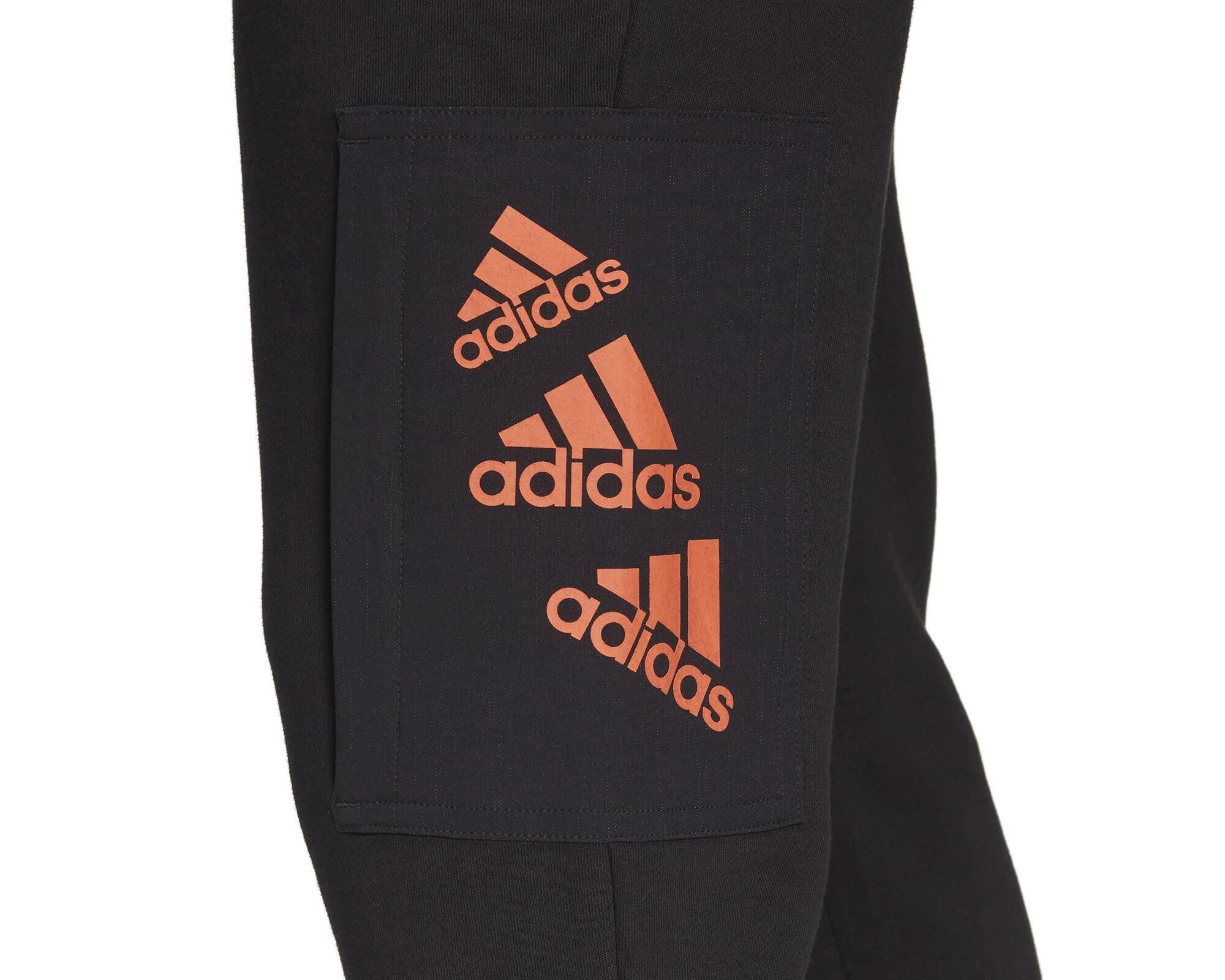 Adidas Q4 Bl Broek Zwart/Seimor - XL Met Elastische Tailleband 4/5