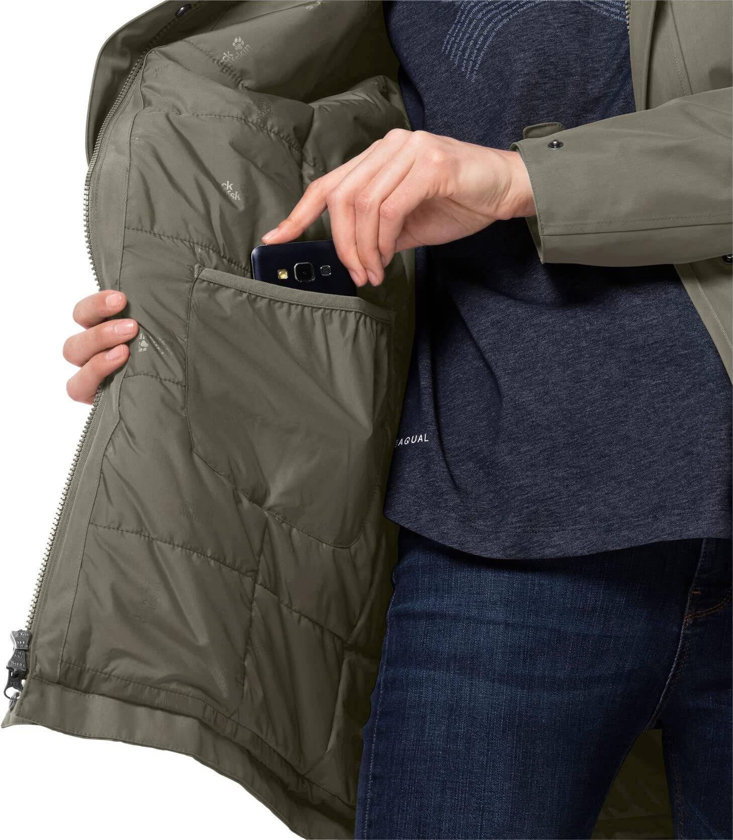 Giacca Donna Jack Wolfskin Madison Avenue in Foglia Di Vite, Taglia S 4/4
