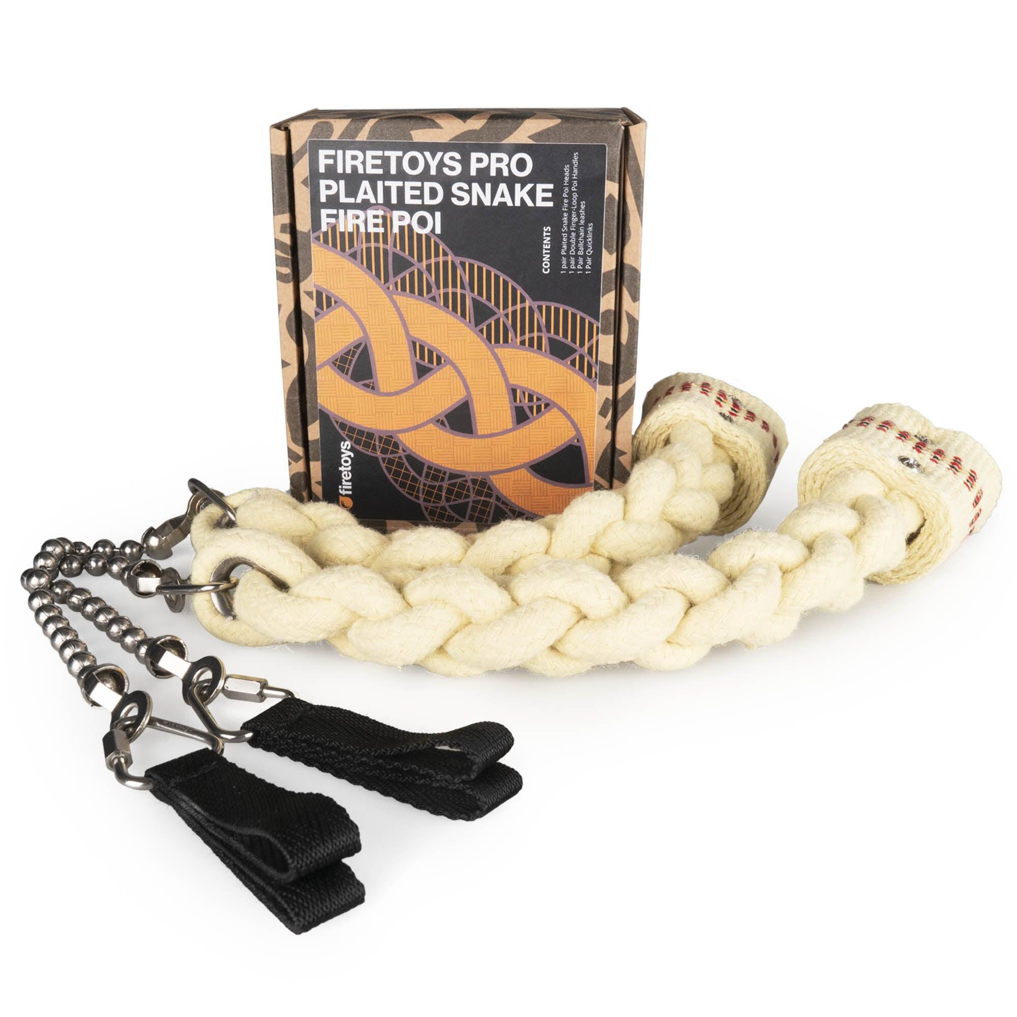 FIRETOYS Firetoys Plaited Snake Fire Poi 24"