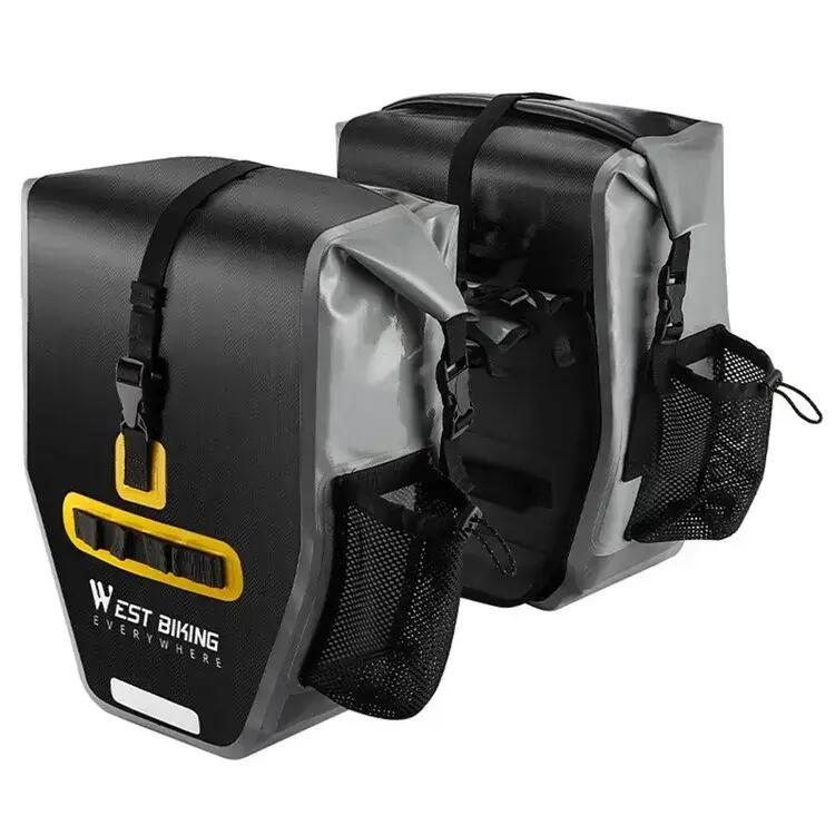 1000D Waterproof Black Bicycle Rear Rack Bag