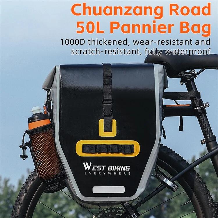 Sacoche De Guidon WEST BIKING 2,5L étanche - Noir - Pour Vélo Route/VTT - NEUVE
