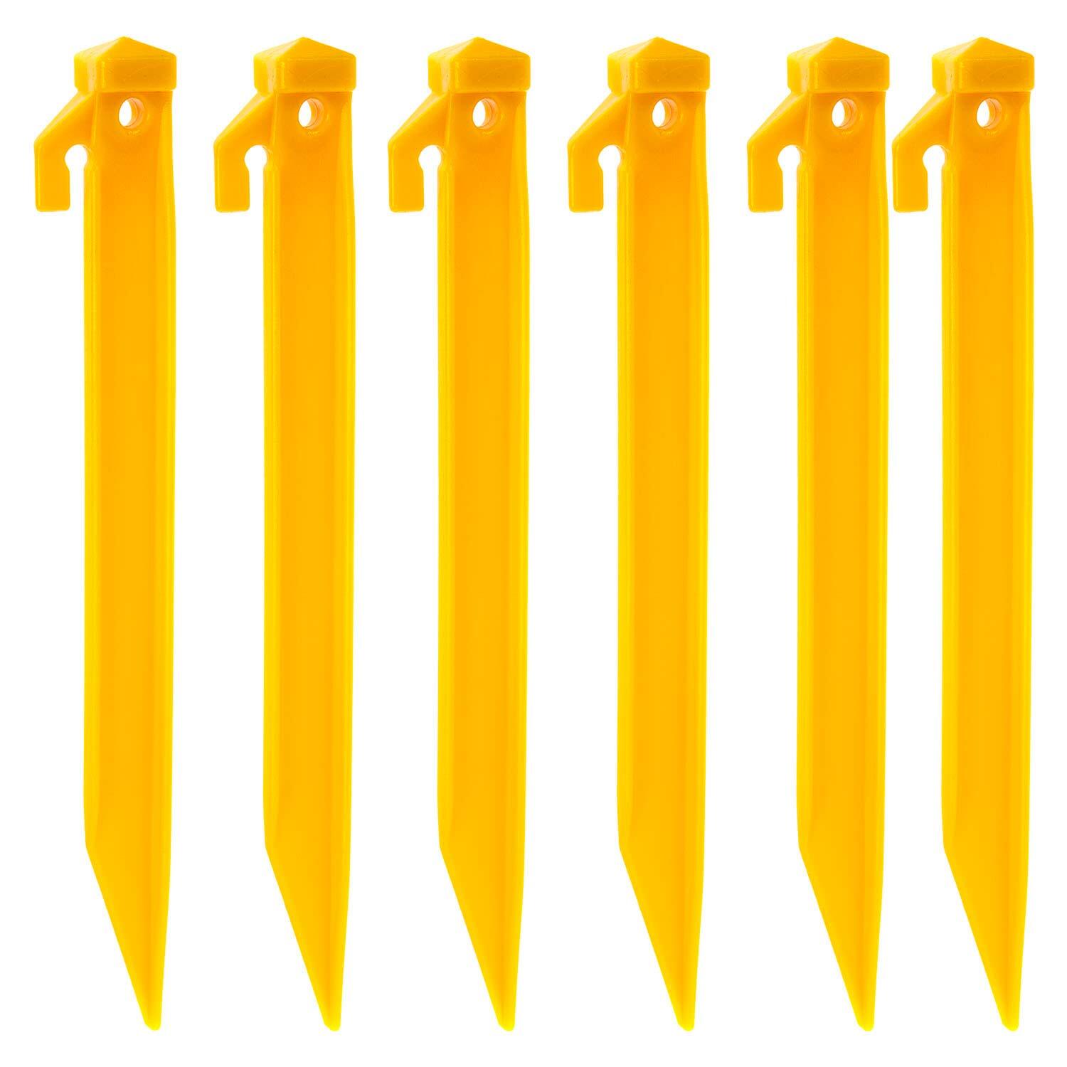 SUMMIT Utility Tent Pegs Strong Secure To Ground 4.5cm x 21.5cm Yellow X 1