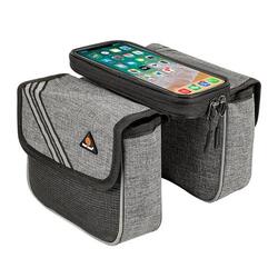 Sacoche de téléphone mobile à écran tactile anti-éclaboussures, - Gris