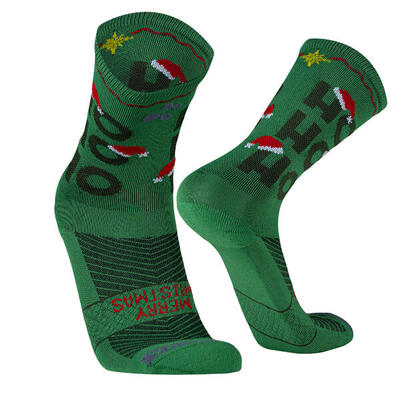 Calze a compressione natalizie per uomo e donna. sport da corsa