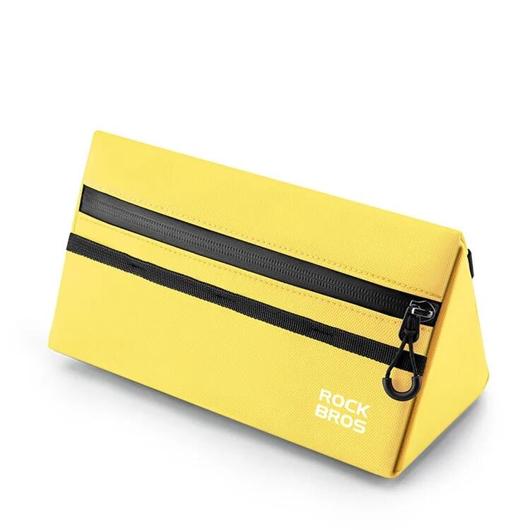 ROCKBROS 1,3L Fahrrad-Lenkertasche, Polyester Fahrrad-Aufbewahrungstasche - Gelb
