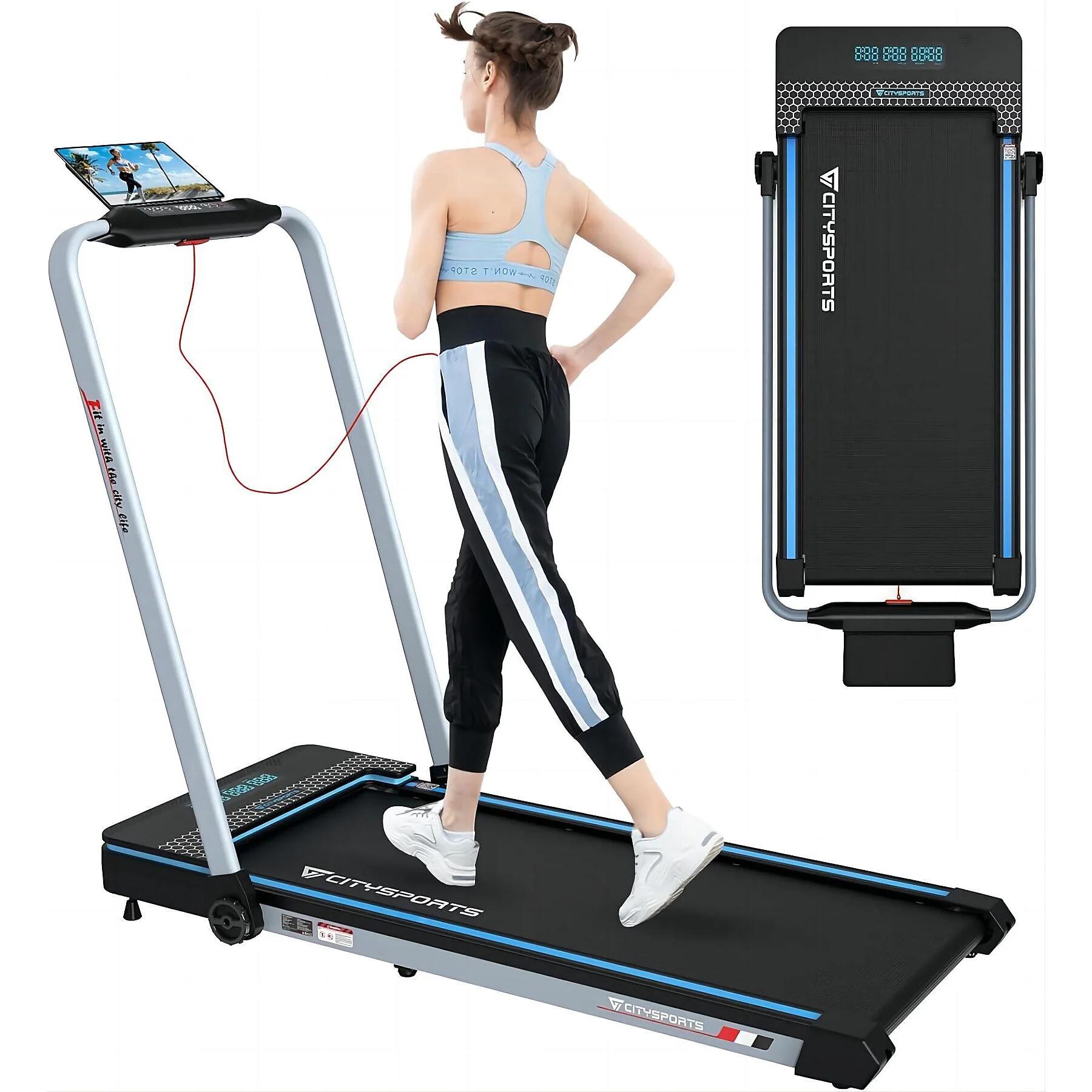 CITYSPORTS CITYSPORTS 2 in 1 Folding Treadmill,1-12km/h,Under Desk Treadmill Foldable