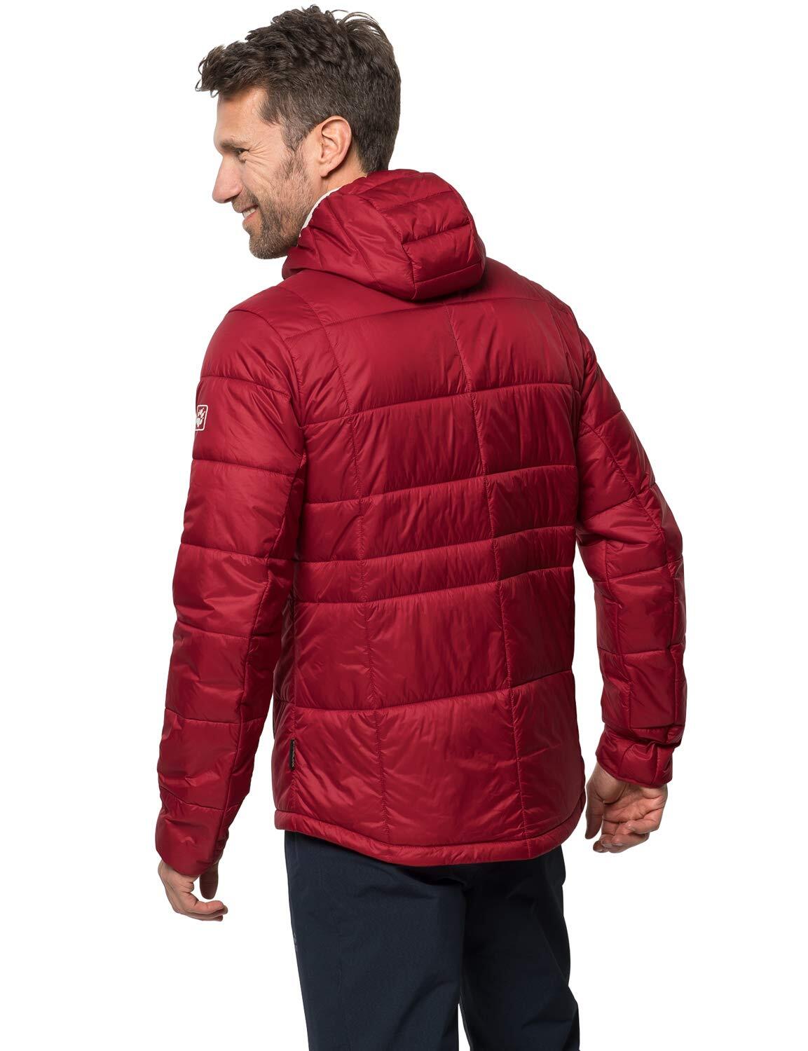 Giacca Invernale Da Uomo Jack Wolfskin Argon con Cappuccio Acquerello Rosso 2/3