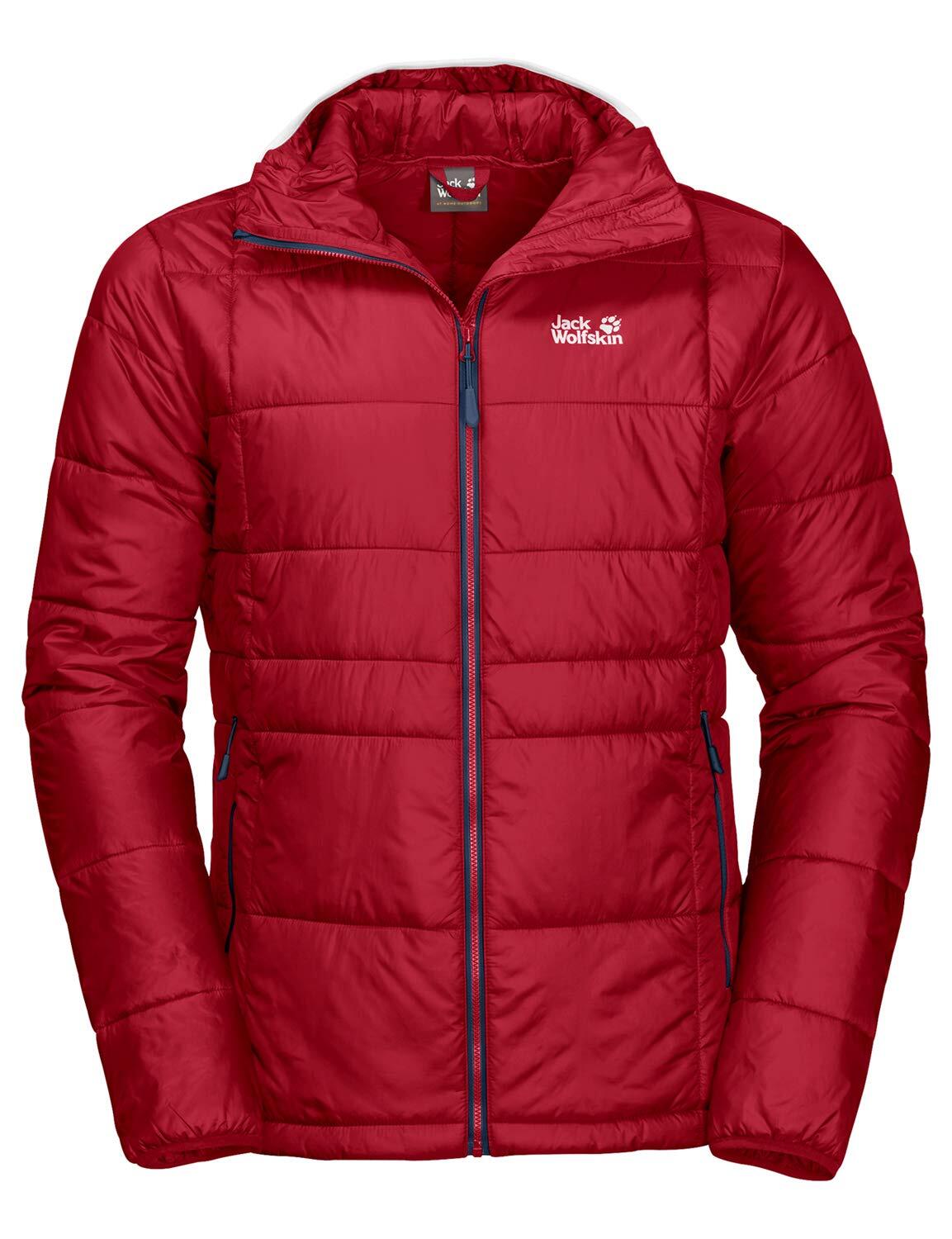 Giacca Invernale Da Uomo Jack Wolfskin Argon con Cappuccio Acquerello Rosso 3/3