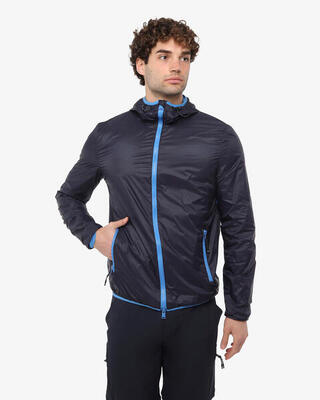 giacca piombo e navy da uomo in mat. sintetico da fitness