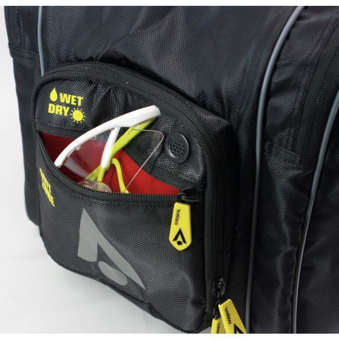 Karakal Pro Tour Elite 12 Racket Bag Sports Equipment Backpack - Yellow Trim 4/6