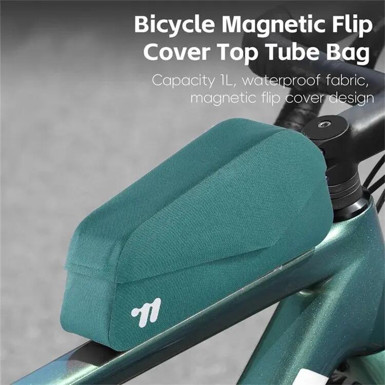 Borsa da bicicletta con chiusura magnetica Flip Top - Blu 2/7