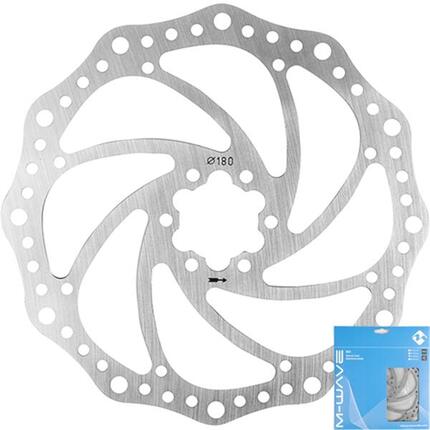 Messingschlager Bremsscheibe BD-180 Ø=180mm, M-WAVE, Edelstahl, 6-Loch, silber