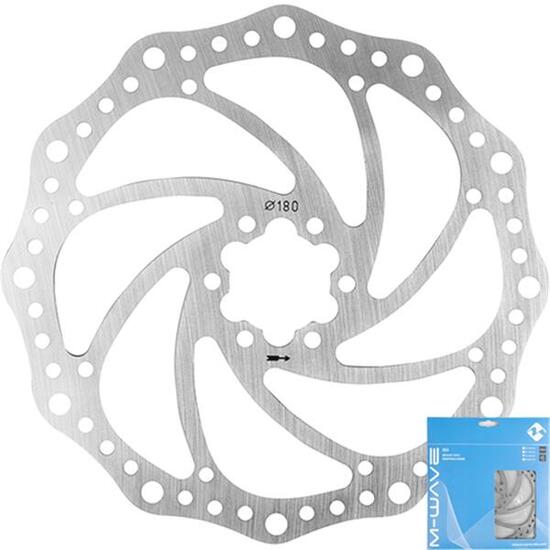 Messingschlager Bremsscheibe BD-180 Ø=180mm, M-WAVE, Edelstahl, 6-Loch, silber